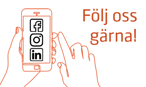 Illustration på hand som håller mobil
